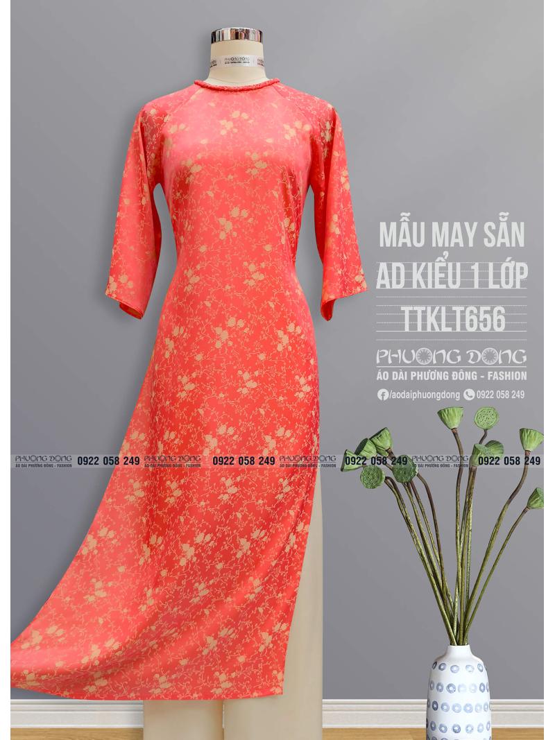 Áo Dài Phom Trẻ Gấm Lụa Phom Suông TTKLT656